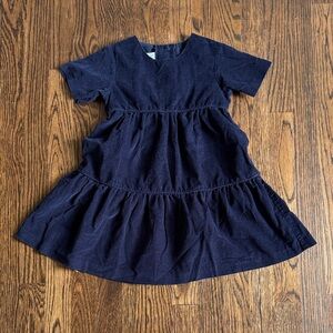 Little English Navy Corduroy Dress